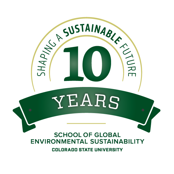 school of global environmental sustainability 10 year logo