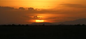 Sunset in southern Kenya