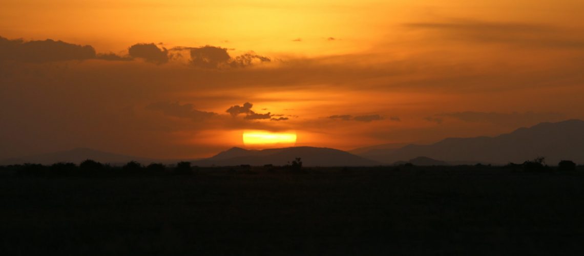 Sunset in southern Kenya