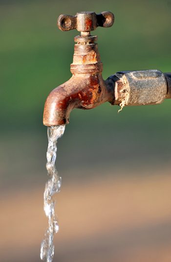water coming out of spigot