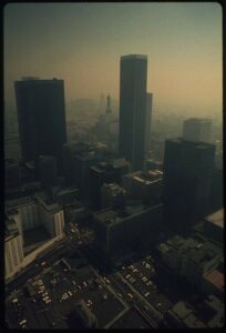 Los Angeles in 1973, covered by a thick blanket of smog