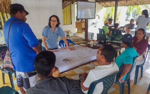Group being taught about economical conservation tools