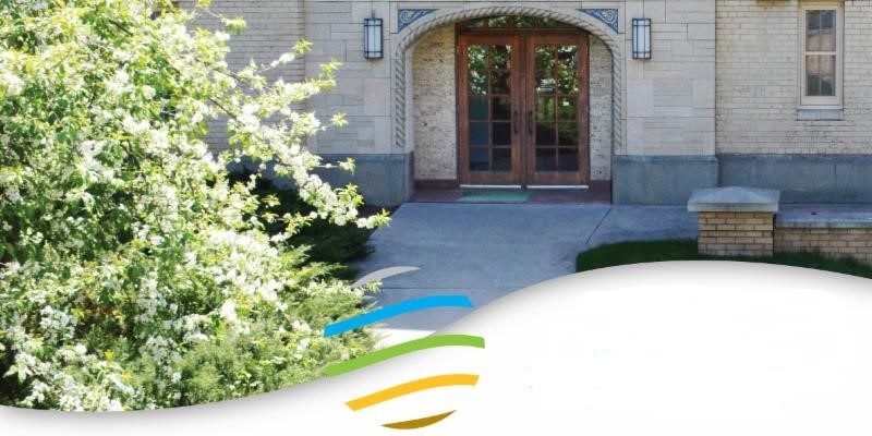 exterior of johnson hall, entrance to school of global environmental sustainability