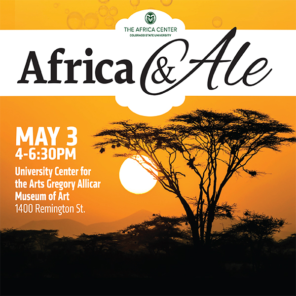 Image of an African landscape and setting sun