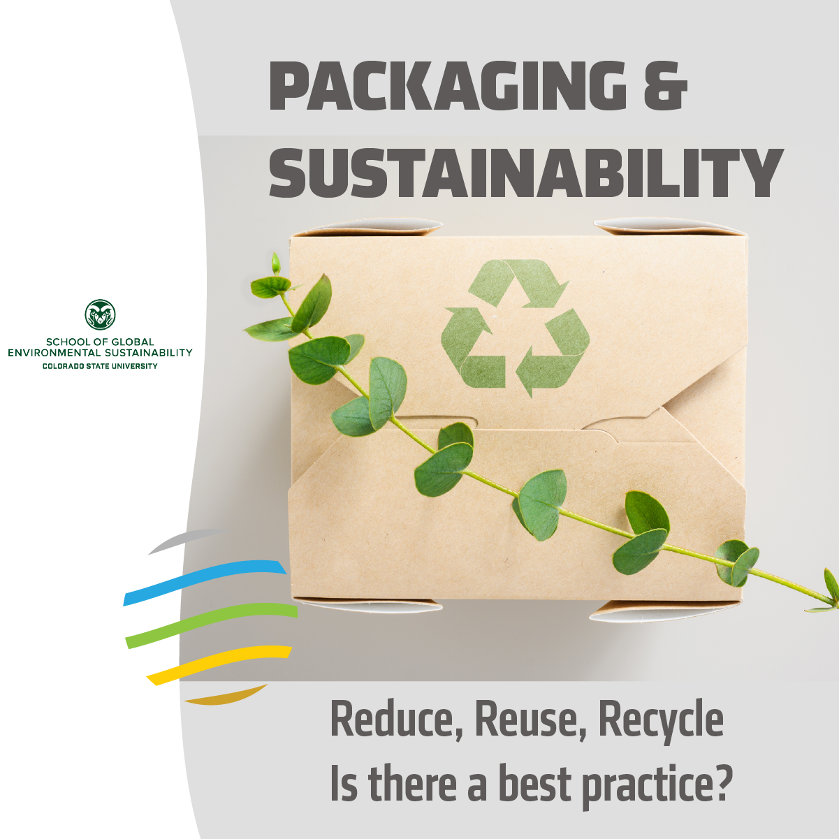 poster advertising event on packaging and sustainability