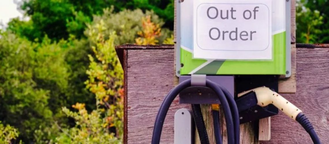 A Faulty EV Charger out in the Wild